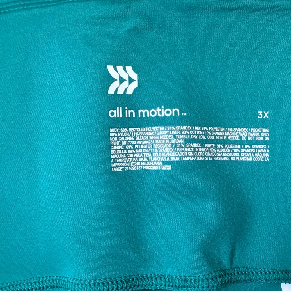 all in motion teal 3X leggings ✨ NEW WITH TAGS - Picture 7 of 7